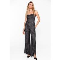 NastyGal Women's Premium Tailored Pinstripe Trouser in Slate Grey | Size: 8