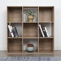 Home Garden Direct Jane - 3x3 Bookcase - Cube storage boxes (Oak) in Light Oak | Size: 1 Pack