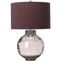 Netlighting Kara Table Lamp Smoke Faux Silk Shade in Grey