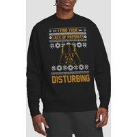 Star Wars Men's Lack of Christmas Presents Fair Isle Sweatshirt Black | Size: Medium