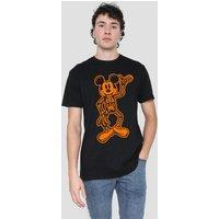 Mickey Mouse Men's Skeleton T-Shirt Black | Size: Medium