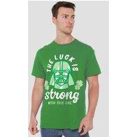 Star Wars Men's St Patrick'S Day Vader Strong Luck T-Shirt Green | Size: Large