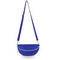 Kitise Women's Classic Design Bum Bag Style Italian Pouch Suede Leather Crossbody Sling Bag in Royal