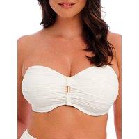 Fantasie Women's Beach Waves Bandeau Bikini Top in White | Size: 38DD