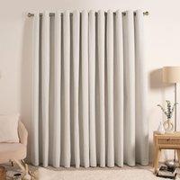 OHS Pair Of Boucle Curtains Eyelet Blackout in Cream | Size: 116 cm width x 137 cm drop