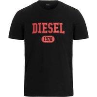 Diesel Men's 1976 Varsity Logo Black T-Shirt | Size: XL
