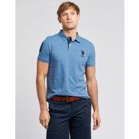 U.S. POLO ASSN. Men's Player 3 Pique Polo Shirt in Blue | Size: 3XL