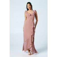 Ruffle Detail Bridesmaid Maxi Dress