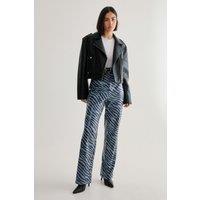 Blue Zebra Faux Leather Pant