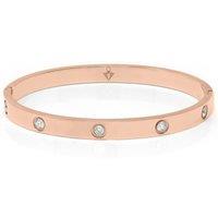 Say It With Stone Hinged Bangle Rose in Gold | Size: 7.5 inches