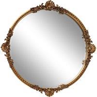 Melody Maison Round Gold Ornate Wall Mirror 56cm X 56cm | Size: 56 cm X 56 cm
