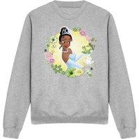 Disney The Princess & The Frog Tiana & Prince Naveen Sweatshirt Light Grey | Size: 2XL