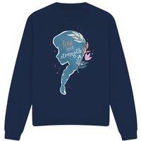 Frozen Find Your Strength Anna Silhouette Sweatshirt Navy | Size: 2XL