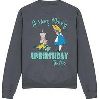Alice In Wonderland Very Merry Unbirthday To Me Sweatshirt Charcoal | Size: Medium