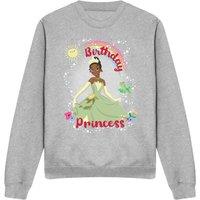 Disney The Princess & The Frog Birthday Princess With Tiana Sweatshirt Light Grey | Size: Large
