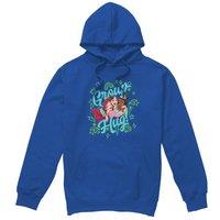 Disney Princess Ariel, Mulan, Tiana Group Hug Hoodie Royal | Size: Small