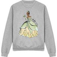 Disney The Princess & The Frog Be You. It's Beautiful With Tiana Sweatshirt Light Grey | Size: Medium