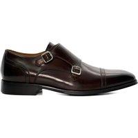 Dune London Men's 'Saloon' Leather Monk Straps in Brown | Size: 9