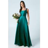 Coast Women's Scoop Neck Full Skirted Twill Bridesmaid Dress in Emerald | Size: 10