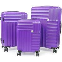 Pierre Cardin Soleil Wheeled Hard Sided 3pc Suitcase Set TSA Luggage Locks Purple | Size: 3 Pack