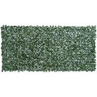 OUTSUNNY Artificial Leaf Hedge Panel Garden Fence Privacy Screen in Light Green