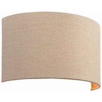 Netlighting Obi 1 Light Up & Down Wall Light Natural Linen Fabric Cotton E27 in Beige