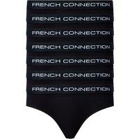 French Connection Women's 7 Pack Cotton Briefs in Black | Size: XS
