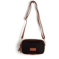 Etre Women's Ripley Crossbody Camera Bag - Black, Nylon/PU in Black