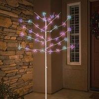 Marco Paul 6ft Pre-Lit Multicoloured Firework Twig Tree