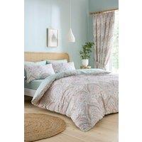 Dreams & Drapes 'Palais' Rich Jacobean Damask Print Duvet Cover Set in Green | Size: Double