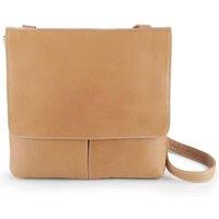 'Washed Cancun' Leather Flapover Crossbody Bag