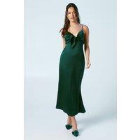 Oasis Women's Strappy Tie Detail Bridesmaid Dress in Emerald | Size: 12