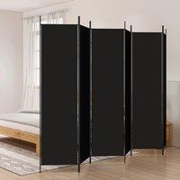 Berkfield Home 6-Panel Room Divider Black 300x200 cm Fabric