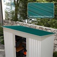 OUTSUNNY Pack of 12 Metal Roofing Sheets for Greenhouse & Shed in Green