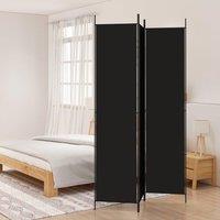Berkfield Home 3-Panel Room Divider Black 150x220 cm Fabric