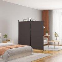 Berkfield Home 2-Panel Room Divider Brown 175x180 cm Fabric