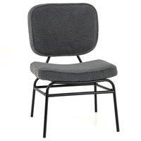 Gymax Upholstered Accent Chair Sherpa Side Chair With Adjustable Foot Pads in Grey
