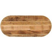 Table Top 110x50x3.8 cm Oval Solid Wood Rough Mango
