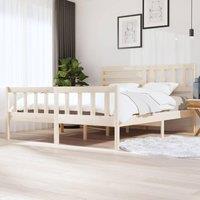 Berkfield Home Bed Frame 180x200 cm Super King Size Solid Wood in Brown
