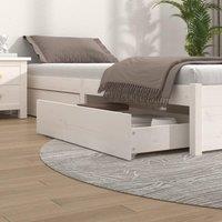 Berkfield Home Bed Drawers 4 pcs White Solid Wood Pine