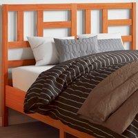 Berkfield Home Headboard Wax Brown 135 cm Solid Wood Pine