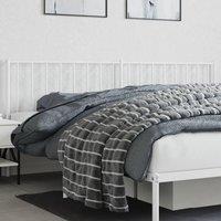 Berkfield Home Metal Headboard White 200 cm
