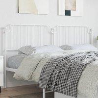 Berkfield Home Metal Headboard White 200 cm