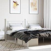 Berkfield Home Metal Headboard White 200 cm