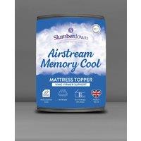 Slumberdown Airstream Memory Cool Mattress Topper in White | Size: King
