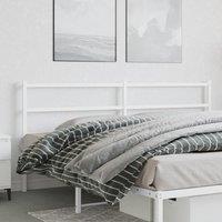 Berkfield Home Metal Headboard White 193 cm
