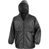 Result Core Men's Plain Blue Windbreaker in Black | Size: Small