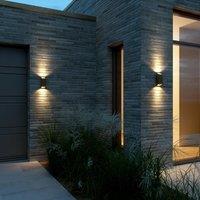 Nordlux Modern Outdoor Wall Light Brown Aluminium GU10 Weatherproof - Mains Powered, IP54