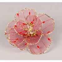 Shatchi 16cm Red Poinsettia Poinsettia Flower - 6Pcs Christmas Tree Decorations
