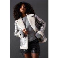 Metallic Aviator Jacket